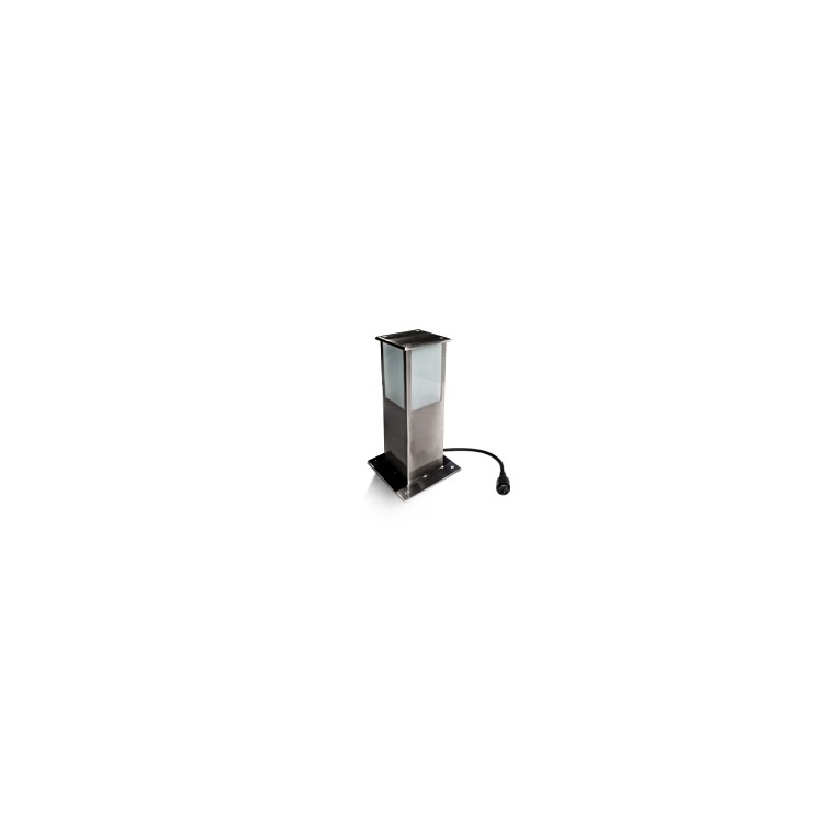 Borne Lumineuse Carré - LED 5W - INOX - H 30 cm Borne Lumineuse Carré - LED 5W - INOX - H 30 cm