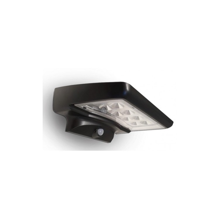 Applique Extérieure Solaire TIGRE - Détecteur - Descendante - Polycarbonate Anthracite - Led 300Lm 6000K - IP44 Class III Applique Extérieure Solaire TIGRE - Détecteur - Descendante - Polycarbonate Anthracite - Led 300Lm 6000K - IP44 Class III